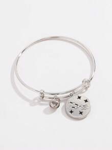 1 Stück modisches Sternzeichen-Scheiben-Armband, minimalistisches Design, geeignet als Geburtstags-/Erinnerungsgeschenk für weibliche Freunde und Familie
