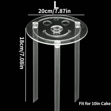4pcs Round Cake Stands, Cake Separator Plates, Hanging Multi-Tier Cake Rack Mats, Suitable For Wedding And Birthday Cakes - Clear - View 4