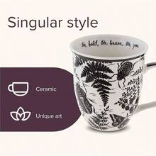 Karma Gifts KA101840A Taza Boho en Blanco y Negro, Mariposa - Escarabajo - Ver 7
