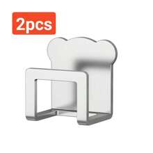 2pcs Kitchen Wall Mount Shelves, No-Drill Pot Lid Rack, Cabinet Understore Cutting Board Holder, Multipurpose Storage Rack, Bathroom Wall Mounted Sink Organizer, Stainless Steel