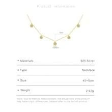 Office To Party Gold Chain Set | Mirror CZ Disc Pendant | Stackable Minimalist Jewelry - Gold - View 11
