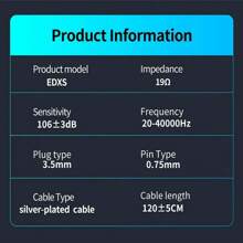 全新原装 KZ EDXS 耳机低音耳塞入耳式监听耳机运动防噪 HIFI 耳机 EDX PRO EDS ZSN PRO ZS10PRO ZSX - EDXS No Mic - 查看 11