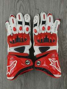 Alpinestars Guantes de motocicleta GP-PRO para hombres, de cuero genuino, para carreras de moto, resistentes al desgaste, para motocross, transpirables, con nudillos duros y compatibles con pantalla táctil - Multicolor - Ver 4