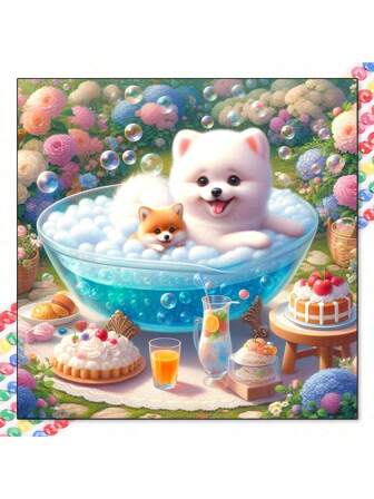 1pc 30x30cm 5D Diamond Painting Animal Cat Dog Swan Cross Stitch Mosaic Set Home Decoration Wall Stickers DIY Handmade Children's Gift