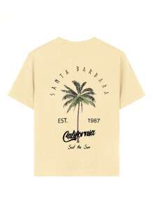 Meisjes casual T-shirt met grappige print, ronde hals en korte mouwen, zomertopje