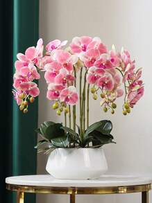 3 peças/Conjunto de Flores de Orquídea Borboleta Artificial, 60cm de Altura, 7 Flores Grandes, Flores de PU Toque Realista, Ideal para Buquês de Casamento DIY, Centros de Mesa, Adequado para Casamento, Casa, Escritório, Festa, Hotel, Quintal, Restaurante, Terraço, Decoração, Dia dos Namorados, Presente