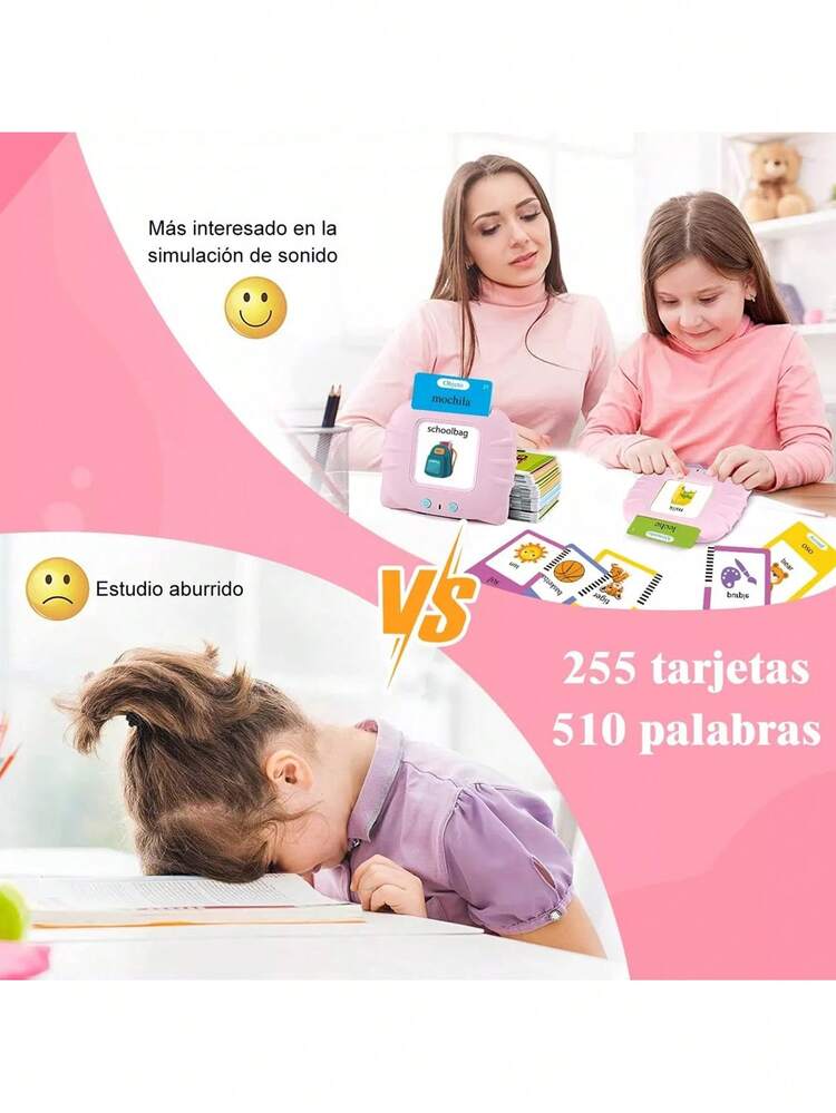 Juguetes Educativos Didácticos Español E Inglés 510 Palabras - Rosa - Añade 6