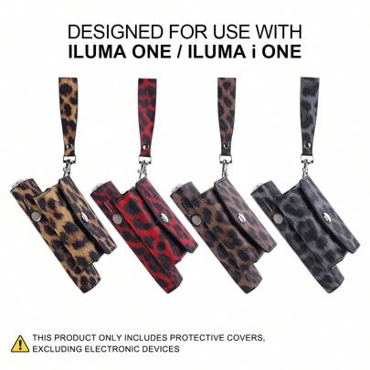 1pc Decorative Shockproof Protective Case For IQOS ILUMA ONE/ILUMA I ONE, Includes 20pcs HeatSticks Holder, Fashionable Leopard Print PU Leather Material, 360-Degree Full Protection, Perfect Fit, Easy To Carry, Shock-Absorbing And Anti-Slip, Ideal Gift For Smokers, Also Suitable For Valentine's Day, Father's Day, Thanksgiving, Christmas And Other Holidays