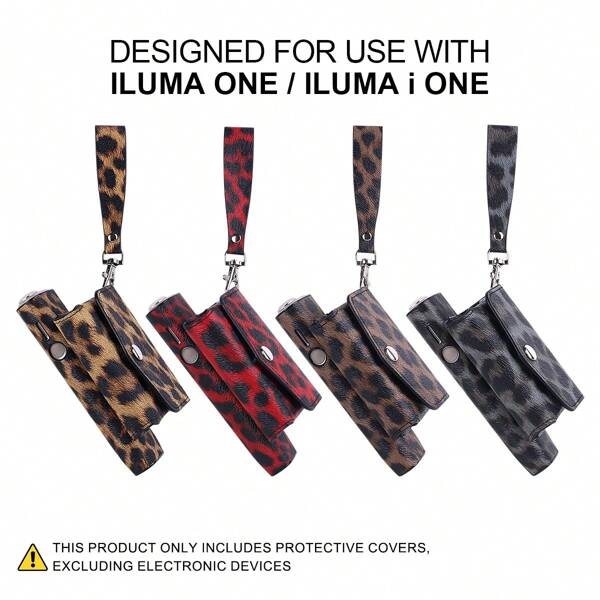1 peça adequada para IQO ILUMA ONE/ILUMA I ONE, capa protetora antiqueda decorativa, caixa com 20 HeatSticks, superfície de acessório moderna com estampa de leopardo em pele de PU, proteção completa de 360 graus, ajuste perfeito, fácil de transportar, absorção de choque, antiderrapante, presente ideal para fumantes, adequado para o Dia dos Namorados, Dia dos Pais, Ação de Graças, Natal e outros presentes de feriados para homens e mulheres