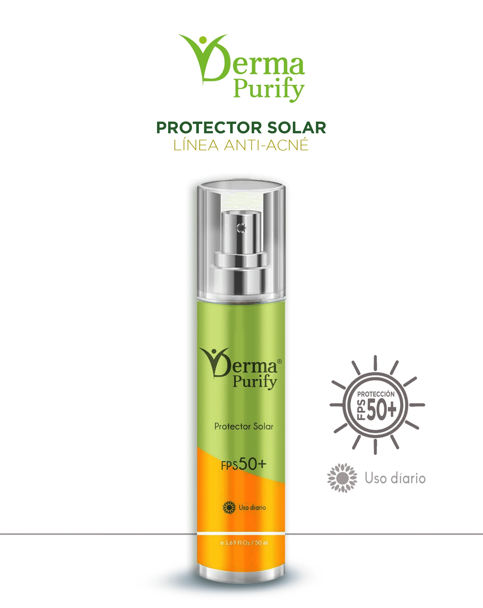 Protector solar FPS 50+ Derma Purify