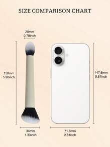 1 Stück doppelseitiger Pinsel, Make-up Pinsel, Multi-Funktions Kosmetikpinsel für Foundation, Concealer, Highlighter, Rouge. Feiertags Make-up Pinsel.