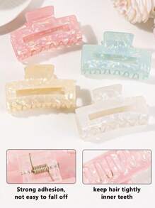 1PC8CM Light Color Matching Ladylike Style Series One-Piece Clip Hair Clip