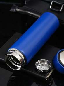 1pc Simple Stainless Steel Vacuum Insulated Water Bottle, Double Wall Business  Cup, Personalized Gift