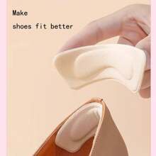 6 Pairs Beige High Heel Insole Sponge Anti-Chafing Pads, Thickened Half Insole Cushions For Shoe Heels