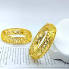 1 stuk vergulde damessieradenaccessoires, gouden 24K open manchetarmband, sieraden voor dames, accessoire, Moederdagcadeaus