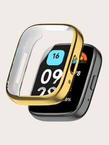 1 pieza Funda protectora de TPU de cobertura completa con protección de choque y resistor de unicolor, compatible con Redmi Watch 3 Active - Reloj Redmi 3 Activo - Ver 15