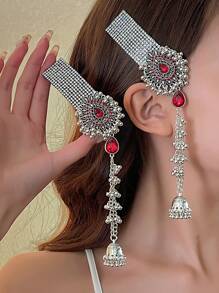 1 对手工制作的复古阿拉伯风格发饰，适合各种派对和斋月期间佩戴