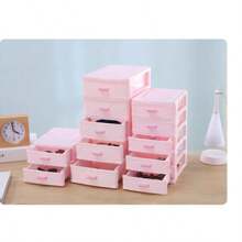 1 pezzo Scatola portaoggetti rosa per gioielli, decorazione camera rosa, multicolore/multi-livello/2 livelli/3 livelli/4 livelli per casa, scrivania in ufficio, per piccoli oggetti, scatola portaoggetti a cassetto/scatola rosa per accessori per capelli di ragazze, organizer da scrivania a cassetti in rattan multi-livello per gioielli e cosmetici di signore, forniture per il ritorno a scuola, regalo della festa della mamma