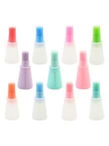 1支/3支装硅胶油刷带瓶，适用于空气炸锅、煎饼、烘焙、烧烤，控油刷带刷瓶，耐热 - 多色 - 查看 5