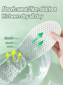 20 Pairs Of Moisture-Wicking, Deodorizing And Breathable Insoles, Suitable For High Heels, Flat Shoes And Sports Shoes, For Work, Sports, Home, Training And Summer Use