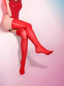 1/2 đôi tất cao đến đùi bóng loáng gợi cảm dành cho nữ, quần bó dài đến đầu gối bóng mượt, Y2k, tất ấm áp - Nhiều màu - Xem 12