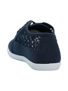 Fresh And Sweet, Comfortable And Versatile, Hollow Decoration, Flat Canvas Shoes - Blue - View 4