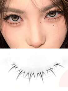 5 Paar ultradünne untere Wimpernstreifen | unsichtbares transparentes Band Büschel Wimpern für einen natürlichen, fließenden Look | Asiatischer Stil Streifen für Unteraugen (Alltag & Party, einfache Anwendung)