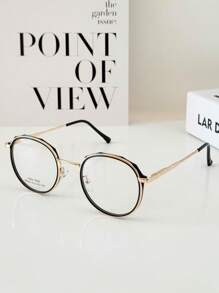 MELINDA MODA Round Women's Prescription Glasses Frame - màu đen - Xem 2