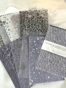 16 sztuk/opakowanie Naturalna tekstura Pusty wzór Dekoracyjne arkusze papieru, DIY Tło Dekoracja