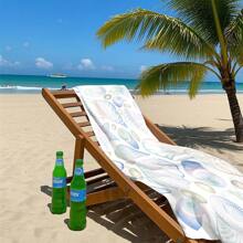 1pc 3D Ocean Beach Towel, Rapid Drying, Lightweight, Highly Absorbent, Suitable For Bathroom, Swimming Pool, Travel, Cruise, Camping