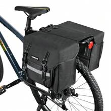 NEWBOLER 自行车后座包 25L 大容量户外行李袋单车山地车公路车后备箱双鞍袋 - 黑色 - 查看 10