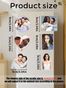 1/2 piezas de imanes personalizados para nevera de acrílico con foto, imanes de nevera personalizados, tamaño: 5 cm, 6 formas/estilos, imanes con foto, imanes de nevera lindos, imanes de nevera resistentes, multifuncionales, decorativos, antihongo, reutilizables, adorables, de alta calidad, coloridos, modernos, personalizados, únicos, regalos ideales para él, regalos ideales para ella, ella, novio, novia, papá, mamá, familia, amigos, hijo, hija, estudiantes escolares