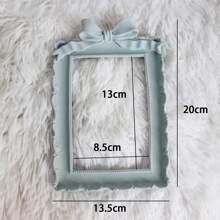 Marco de fotos circular de poliresina con decoración de lazo, para decoración del hogar y utilería de fotografía - Multicolor - Ver 13