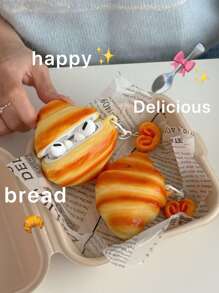 搞笑手机壳，丑陋手机壳，羊角面包耳机壳，兼容 Air Pods1/2、Air Pods Pro、Air Pods 3、Air Pods Pro（第二代）、Air Pods 4 - 牛角麵包耳機殼 - 查看 1