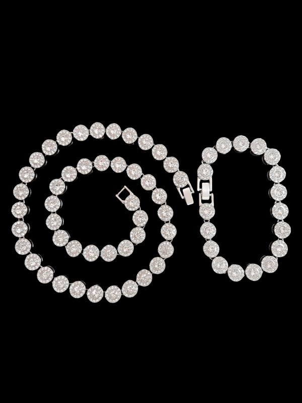 Unisex Hip-Hop Round Pendant Necklace, Classic Retro Punk Style Necklace Set, Suitable For Party Or Daily Wear, Gift For Lovers