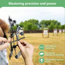 Stainless Steel Mini Archery Bow Set, Mini Compound Bow Mini Bow Left And Right Handed, Catapult For Practice Archery Entertainment Fun With 10 Arrows, Aiming With Laser, Man Gift, Christmas Gift - Large-9.5inch - View 7
