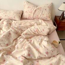 4pcs/3pcs Breathable Gauze 4-Piece/3-Piece Bedding Set, Suitable For All Seasons, Student Dormitory - Spring Breeze - View 6