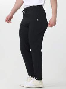 1 Stück Herren unifarbene leichte, elastische Taillenhose für Lässig, Outdoor, Wandern, Laufen, Training, Fitness