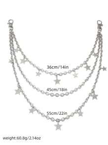1 Piece Multi-Layer Pentagram Pendant Pants Chain