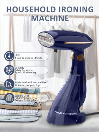 PANCERKA جهاز كي الملابس المدمج للسفر - 1500 واط، سخان سريع 30 ثانية، سعة كبيرة للماء، إيقاف تلقائي، بخار ثابت لإزالة التجاعيد بسرعة (قابس أوروبي)