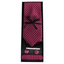 5Pcs/Set Gift Box Men's Necktie Fashion Striped Floral Pattern Tie With Clip Gift Box Set Perfect For Man Wedding Business - Multicolor - View 9