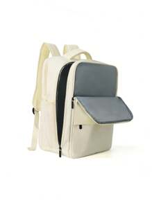 Release Buckle Decor Functional Backpack Laptop Backpack Business Travel Anti Theft Slim Durable Laptop Backpack Water Resistant College School Computer Bag For Women Men Fits 15.6 Inch Laptop - Màu be - Xem 9