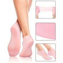 3 Pairs Soft Gel Silicone Foot Socks, Massage Foot Care Socks, Hydrating & Smoothing Socks For Smooth Skin, Beach Essentials, Beach Accessories, Pool Float