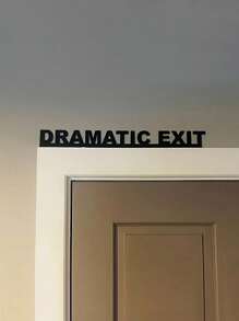 1 pieza Decoración dramática para Top de puerta de salida - Marco de puerta de madera divertido, colgante de pared minimalista para dormitorio y espacios interiores - Arte de pared con tema de letras y números perfecto para bodas, Halloween y decoración del hogar