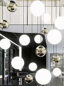 1 pezzo Sfera decorativa da giardino levigata in acciaio inox color argento, con riflessione a specchio, sfera cava rinforzata, sfera rotonda in acciaio inox