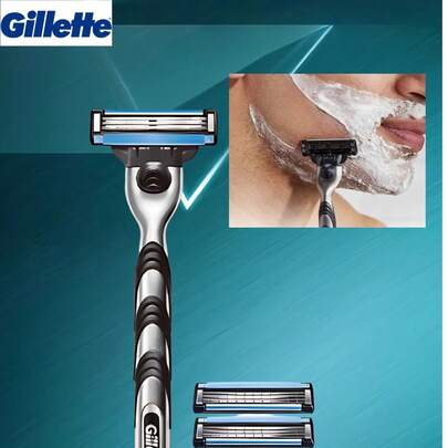  Dao cạo râu Gillette Mach3 dành cho nam 1 giá đỡ 4 lưỡi dao làm quà tặng cho bạn trai