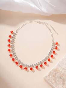 A Flash Diamond And Crystal Neck Chain, Suitable For Ladies To Wear On Holidays. - Polygonal Crystal - View 3