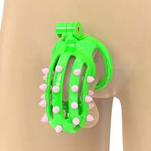 Haifan Cobra 7 3D Printed Male Chastity Cage With Black And Pink Silicone Massage Points For Men Tool Virginity Restraint Unnoticeable BDSM Sex Toys