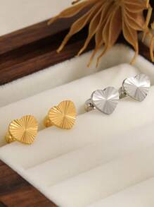 1Pair Mini Heart Laser Stud Earrings For Women 925 Sterling Silver Valentine's Day Sweet And Glamorous Fine Ladies Jewelry Gift