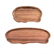 1 件天然木质收纳托盘，坚固的相思木云形小饰品托盘，适用于入口、书房、卧室、客厅，是情人节或返校礼物的理想选择